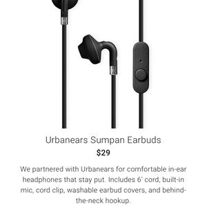 ❌SOLD❌ ✨NWT✨ Peloton Urbanears Sumpan Earbuds